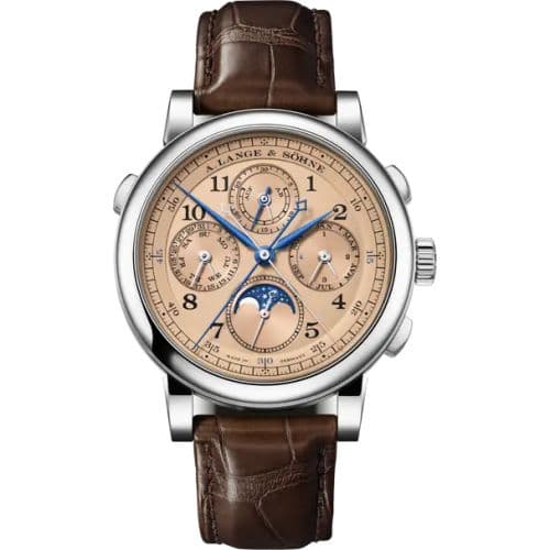 A. Lange & Söhne 1815 Rattrapante Perpetual Calendar Platinum / Salmon