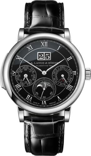 A. Lange & Söhne Saxonia Minute Repeater Perpetual Platinum / Black Enamel
