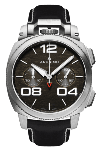 Anonimo Militare Chrono Stainless Steel / Black / Leather