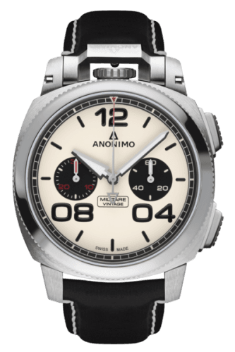 Anonimo Militare Chrono Stainless Steel / Panda / Leather