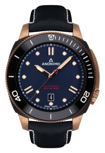 Anonimo Nautilo Automatic Bronze / DLC / Blue / Leather