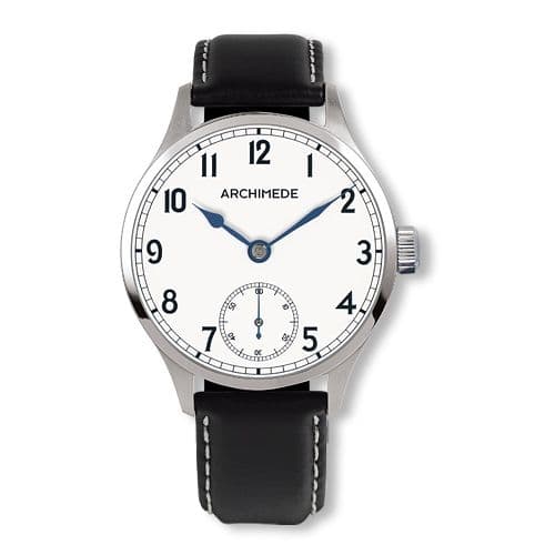Archimede DeckWatch Stainless Steel / Silver / Black Leather