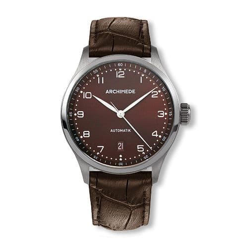 Archimede Klassik 39 Stainless Steel / Brown / Brown Leather