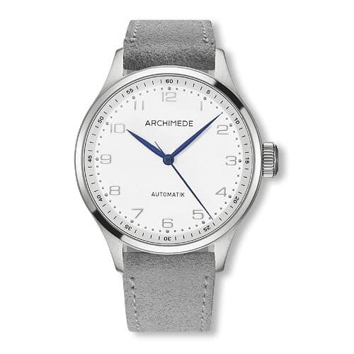 Archimede Klassik 42 Stainless Steel / Silver / Grey Suede