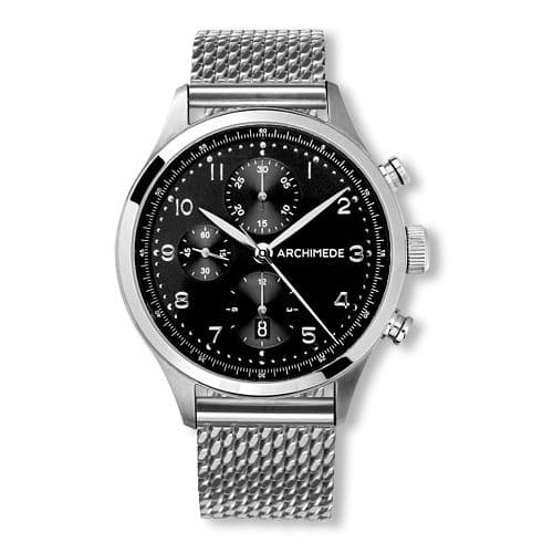 Archimede Klassik Chronograph Stainless Steel / Black / Bracelet