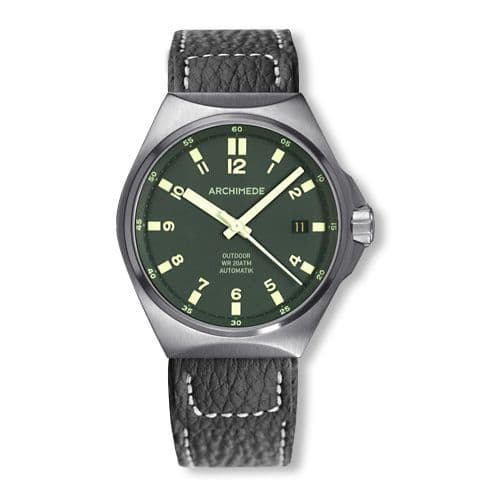 Archimede OutDoor 39 Protect Stainless Steel / Green / Leather