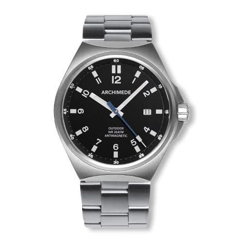 Archimede OutDoor 41 AntiMag Stainless Steel / Black / Bracelet