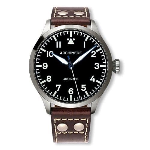 Archimede Pilot 45 Automatic Stainless Steel / Black