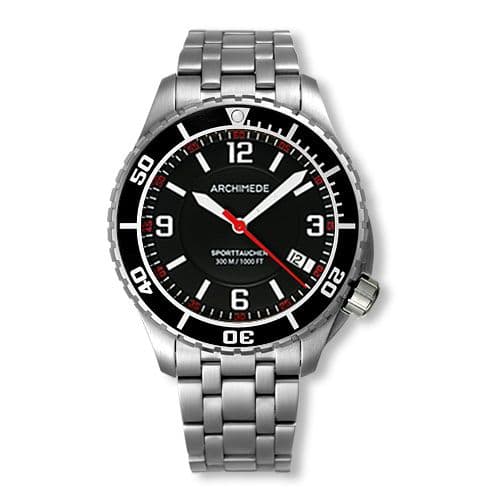 Archimede SportTaucher Stainless Steel / Black / Bracelet