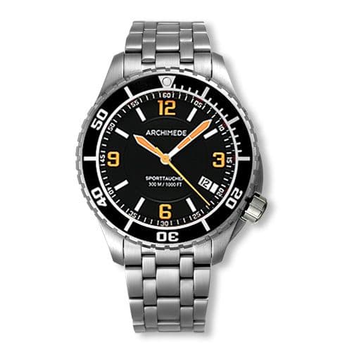 Archimede SportTaucher Stainless Steel / Black / Bracelet
