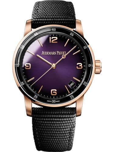 Audemars Piguet CODE 11.59 Automatic Pink Gold / Puple / Fabric