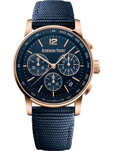 Audemars Piguet CODE 11.59 Chronograph Selfwinding Pink Gold / Blue / Fabric