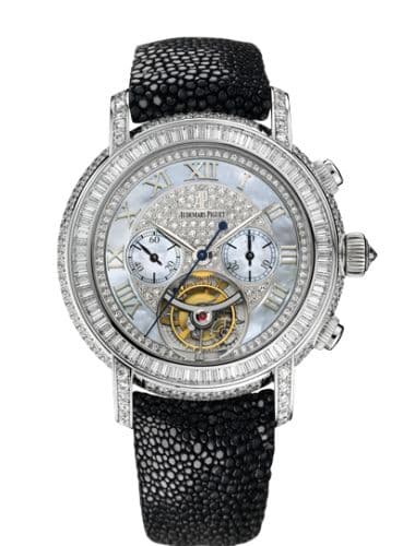 Audemars Piguet Jules Audemars 26083 Tourbillon Chronograph White Gold / MOP