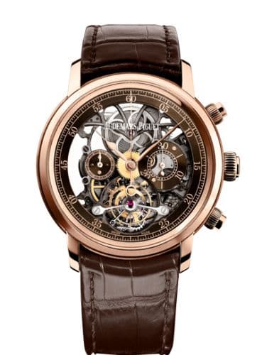 Audemars Piguet Jules Audemars 26346 Tourbillon Chronograph Openworked Pink Gold