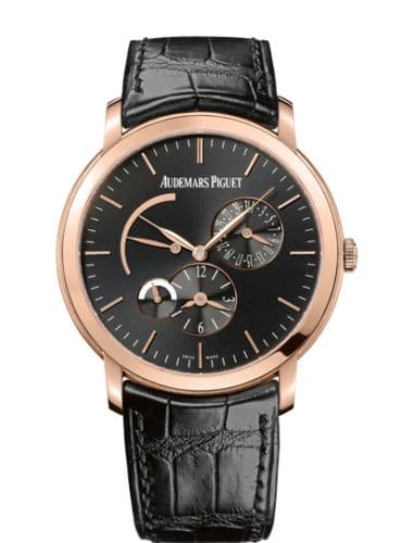 Audemars Piguet Jules Audemars 26380 Dual Time Pink Gold / Black