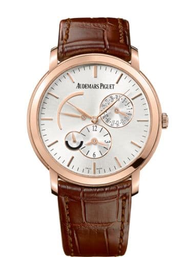 Audemars Piguet Jules Audemars 26380 Dual Time Pink Gold / Silver