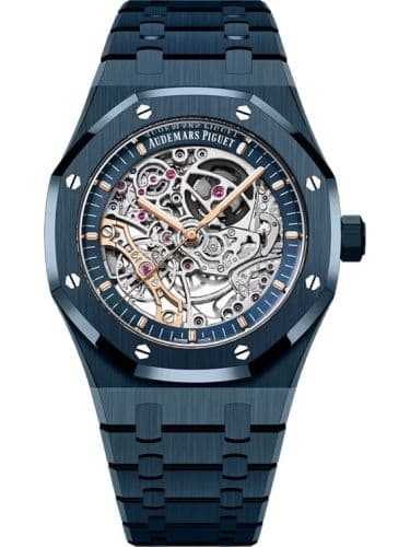 Audemars Piguet Royal Oak 41 Double Balance Wheel Openworked Blue Nuit, Nuage 50 Ceramic