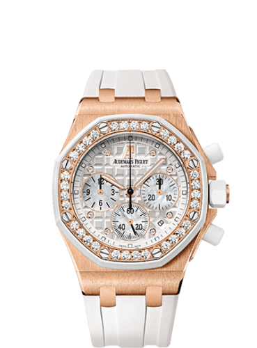 Audemars Piguet Royal Oak OffShore 26048 Lady Chronograph Pink Gold / White