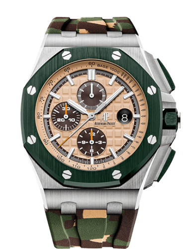 Audemars Piguet Royal Oak Offshore 44 Stainless Steel / Ceramic / Beige / Rubber