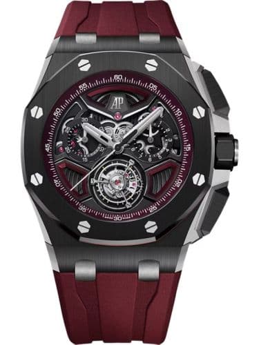 Audemars Piguet Royal Oak Offshore Flying Tourbillon Chronograph Ceramic - Titanium / Burgundy
