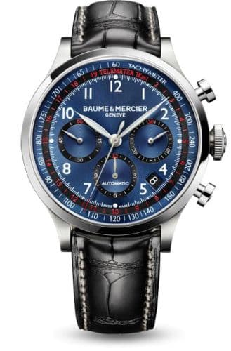 Baume & Mercier Capeland Chronograph 44 Blue / Alligator