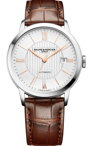 Baume & Mercier Classima Automatic 40 Stainless Steel / Silver / Alligator