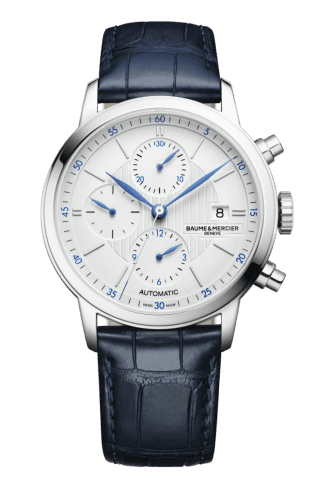 Baume & Mercier Classima Chronograph Stainless Steel / Silver / Alligator