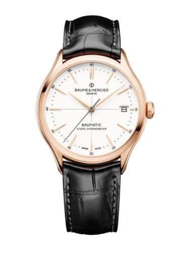 Baume & Mercier Clifton Baumatic Red Gold / White / Strap / COSC