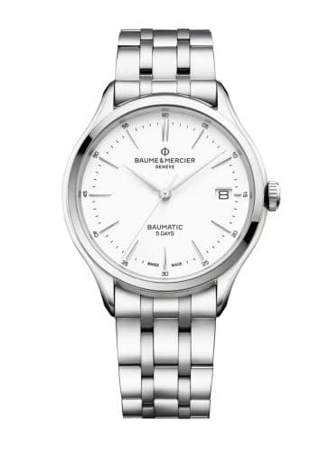 Baume & Mercier Clifton Baumatic Stainless Steel / White / Bracelet