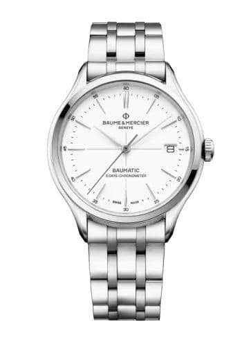 Baume & Mercier Clifton Baumatic Stainless Steel / White / Bracelet / COSC