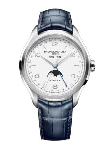 Baume & Mercier Clifton Complete Calendar Stainless Steel / White / Strap
