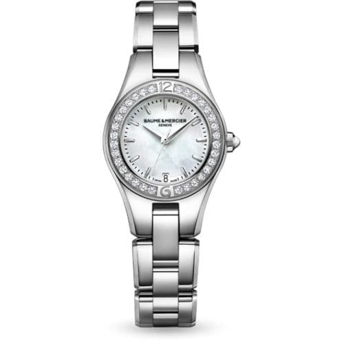Baume & Mercier Linea 27mm Quartz MOP / Diamond Bezel