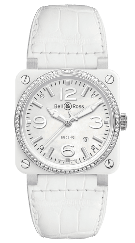 Bell & Ross BR 03 92 White Ceramic / Diamond