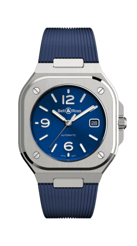 Bell & Ross BR 05 Stainless Steel / Blue / Rubber