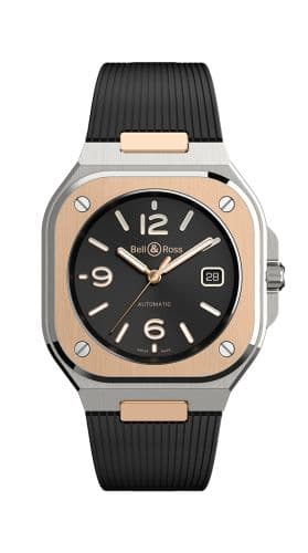 Bell & Ross BR 05 Stainless Steel / Rose Gold / Black / Rubber