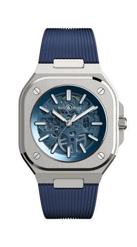 Bell & Ross BR 05 Stainless Steel / Skeleton Blue / Strap