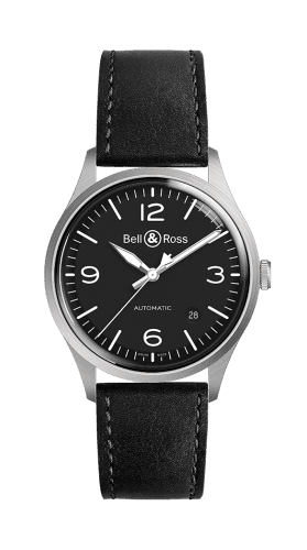 Bell & Ross BR V1-92 Stainless Steel / Black / Calf