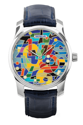 Bereve Numbers Enamel Grand Feu Silver Dial