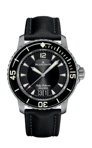 Blancpain Fifty Fathoms Automatique Grande Date Titanium / Black / Black Canvas