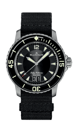 Blancpain Fifty Fathoms Automatique Grande Date Titanium / Black / Black NATO