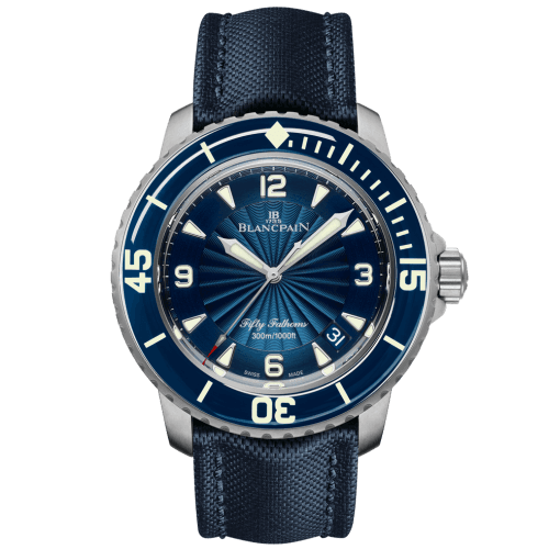 Blancpain Fifty Fathoms Automatique Stainless Steel / Blue / Blue Canvas