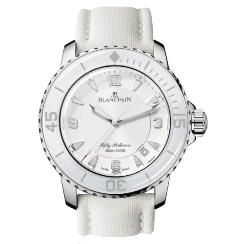 Blancpain Fifty Fathoms Automatique Stainless Steel / White / White Canvas
