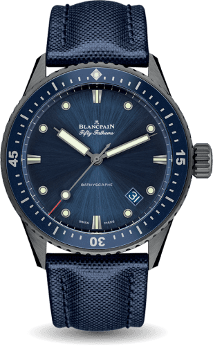 Blancpain Fifty Fathoms Bathyscaphe Ceramic / Blue / Canvas