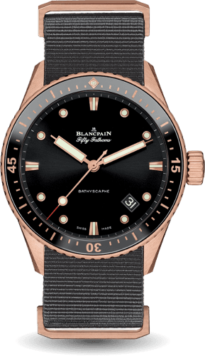 Blancpain Fifty Fathoms Bathyscaphe Sedna Gold / Black / Grey Nato