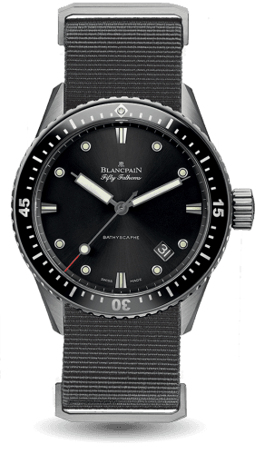 Blancpain Fifty Fathoms Bathyscaphe Titanium / Black / Grey Nato
