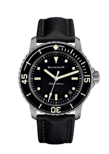 Blancpain Fifty Fathoms Nageurs de Combat Stainless Steel / Black / Black Canvas