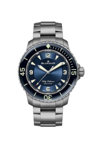 Blancpain Fifty Fathoms Titanium / Blue / Bracelet