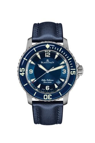 Blancpain Fifty Fathoms Titanium / Blue / Sailcloth