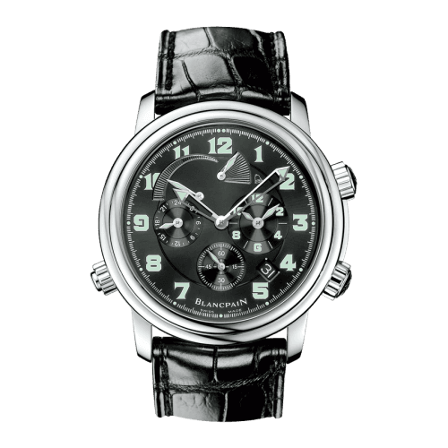 Blancpain Léman Réveil GMT Stainless Steel / Black / Alligator