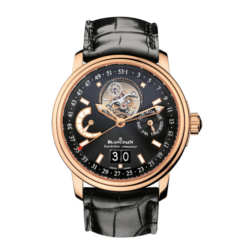 Blancpain Léman Tourbillon Semainier Grande Date Red Gold / Black / Alligator